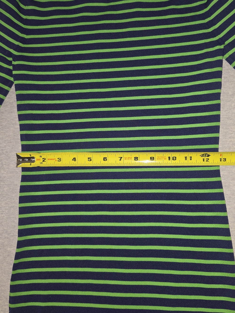 MICHAEL Michael Kors Navy & Green Striped Short-Sleeve Midi Dress - Picture 3 of 7